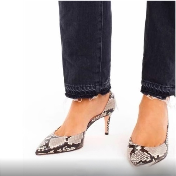 J.Crew Lucie pumps in snake skin embossed Leather - Picture 2 of 5
